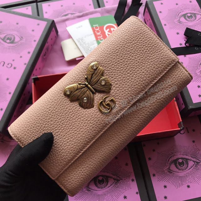 Gucci錢包 古馳新款七夕情人節特別系列 Sylvie中夾翻蓋皮夾 Gucci女錢包 476084愛心全皮  gdj1093